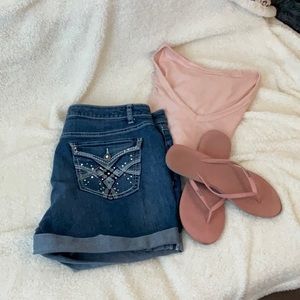 Denim shorts